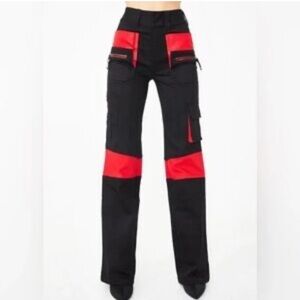 I.AM.GIA Black and Red Women's Pants